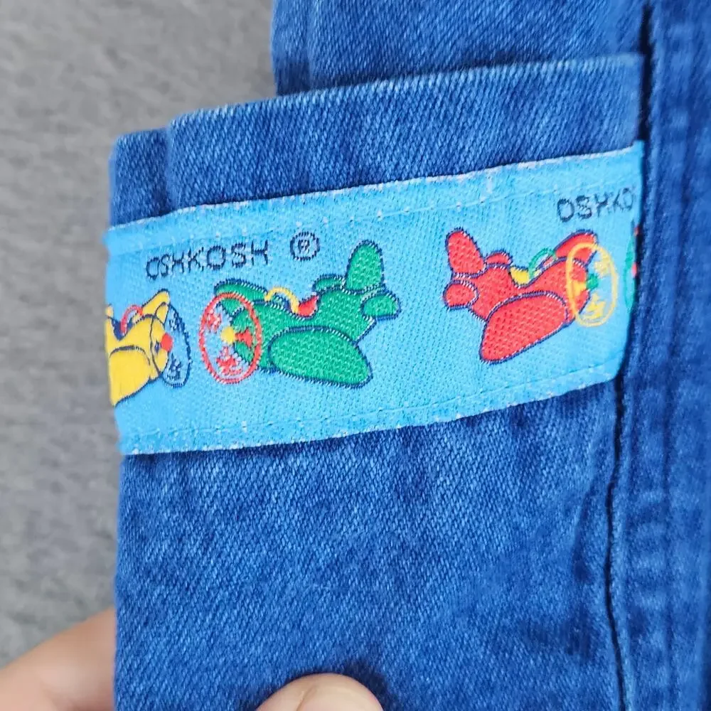 Vintage Oshkosh Bgosh Denim Osh Kosh Airplane Bubble 80s Size 24 Months
